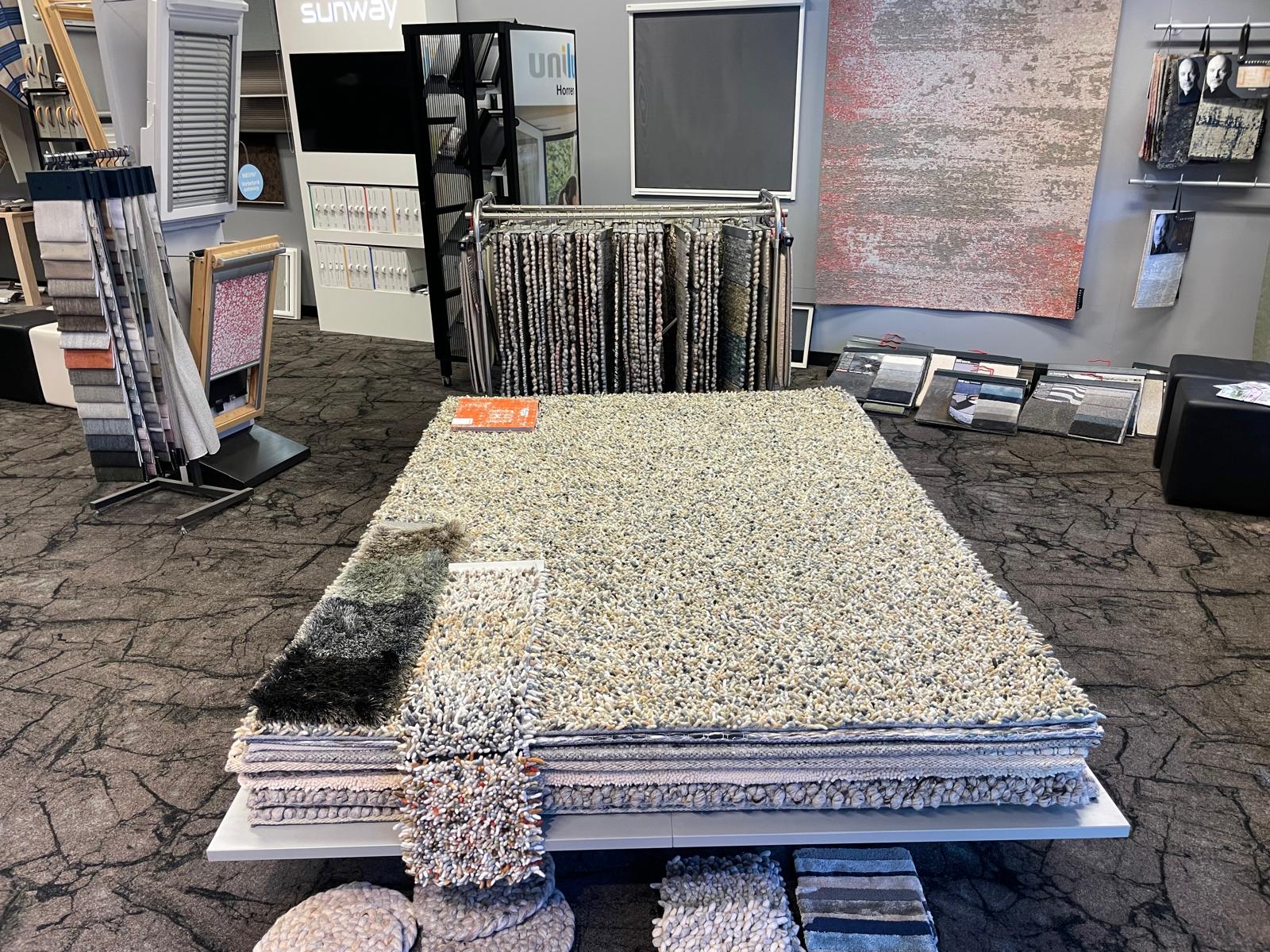 Karpetten presentatie in showroom